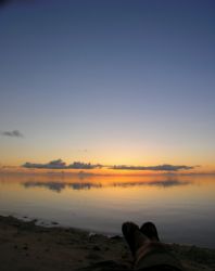 PauPau Beach Sunset taken reclining on the beach. Sunset ... by Scott Mcclarin 